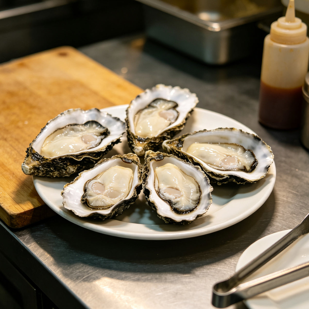 Fresh Raw Oysters Half Shell