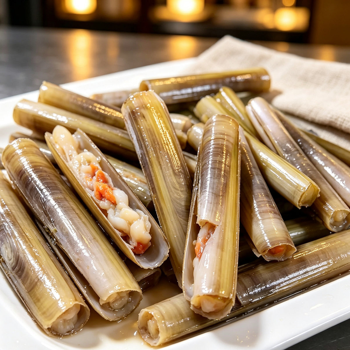 Fresh Bamboo Clams Ocean Harvest